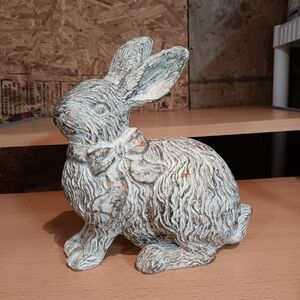 Rustic White Rabbit Figurine